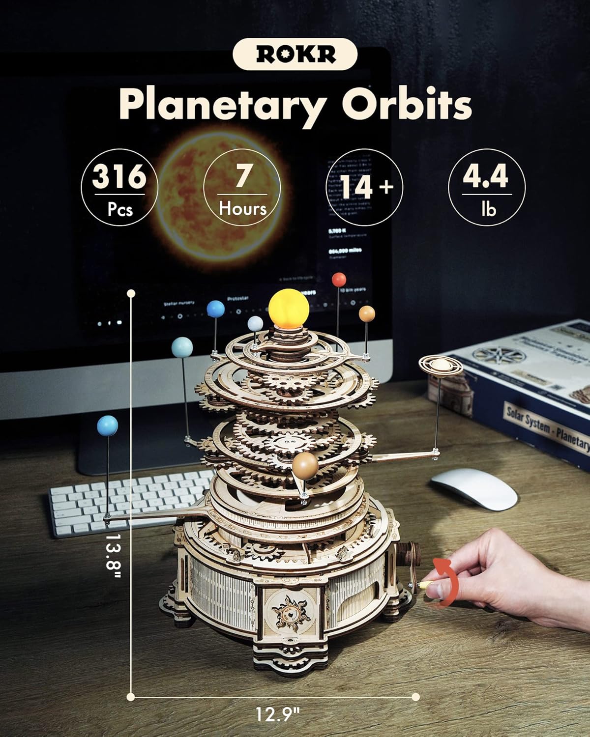 3D Wooden Puzzles for Adults-O - Solar System Orrery avis et prix