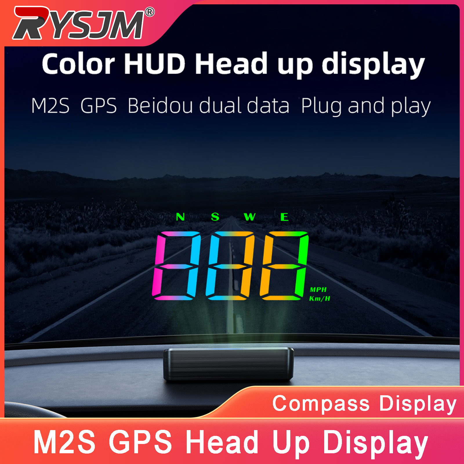 M2S HUD Head Up Display GPS Di - Anemometer Wind Speed avis et prix