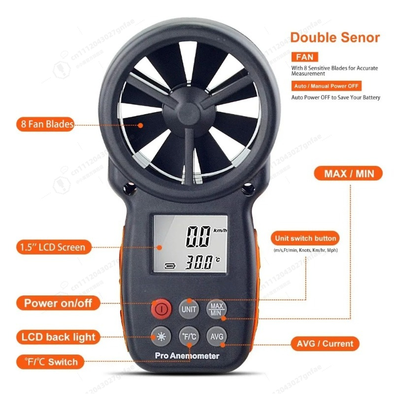 BT-100 Digital Anemometer Hand - Anemometer Wind Speed avis et prix