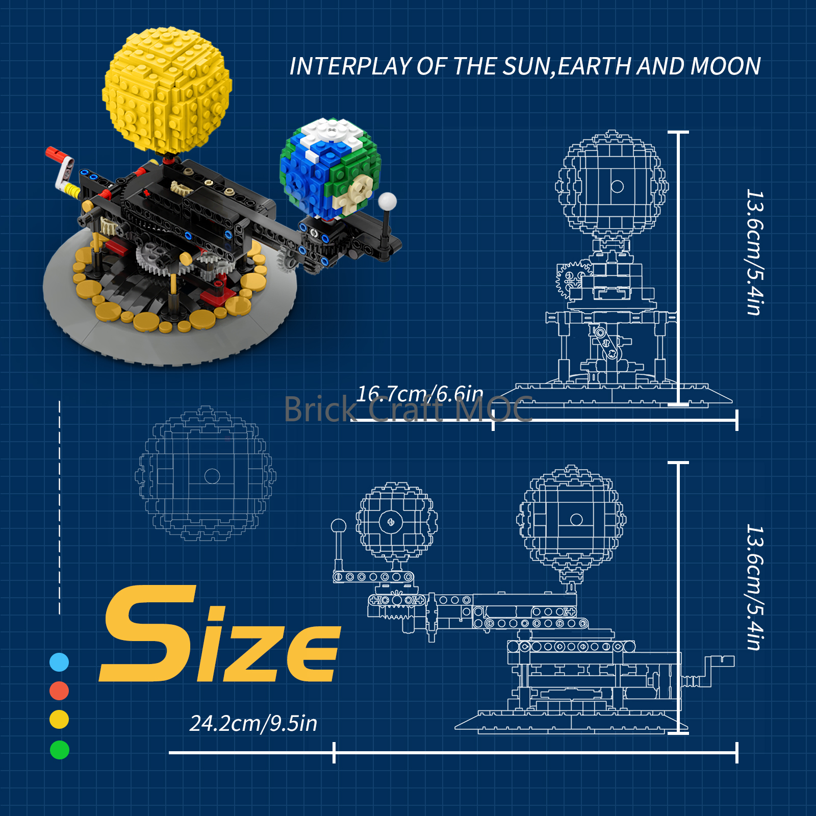MOC Sun Earth Moon Orrery Buil - Solar System Orrery avis et prix