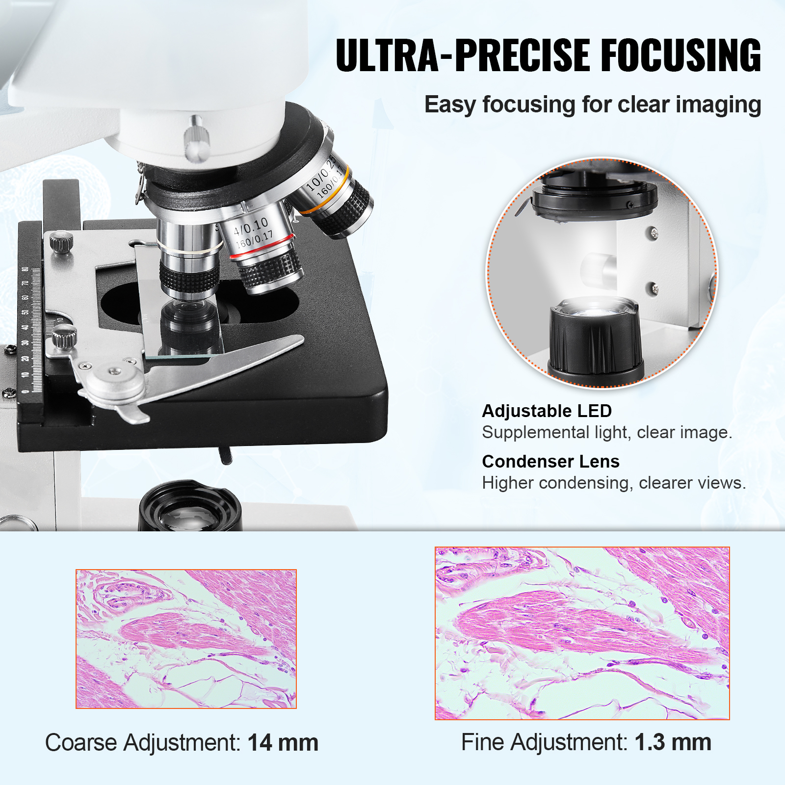 VEVOR Compound Trinocular Micr - Microscope Compound 40X avis et prix