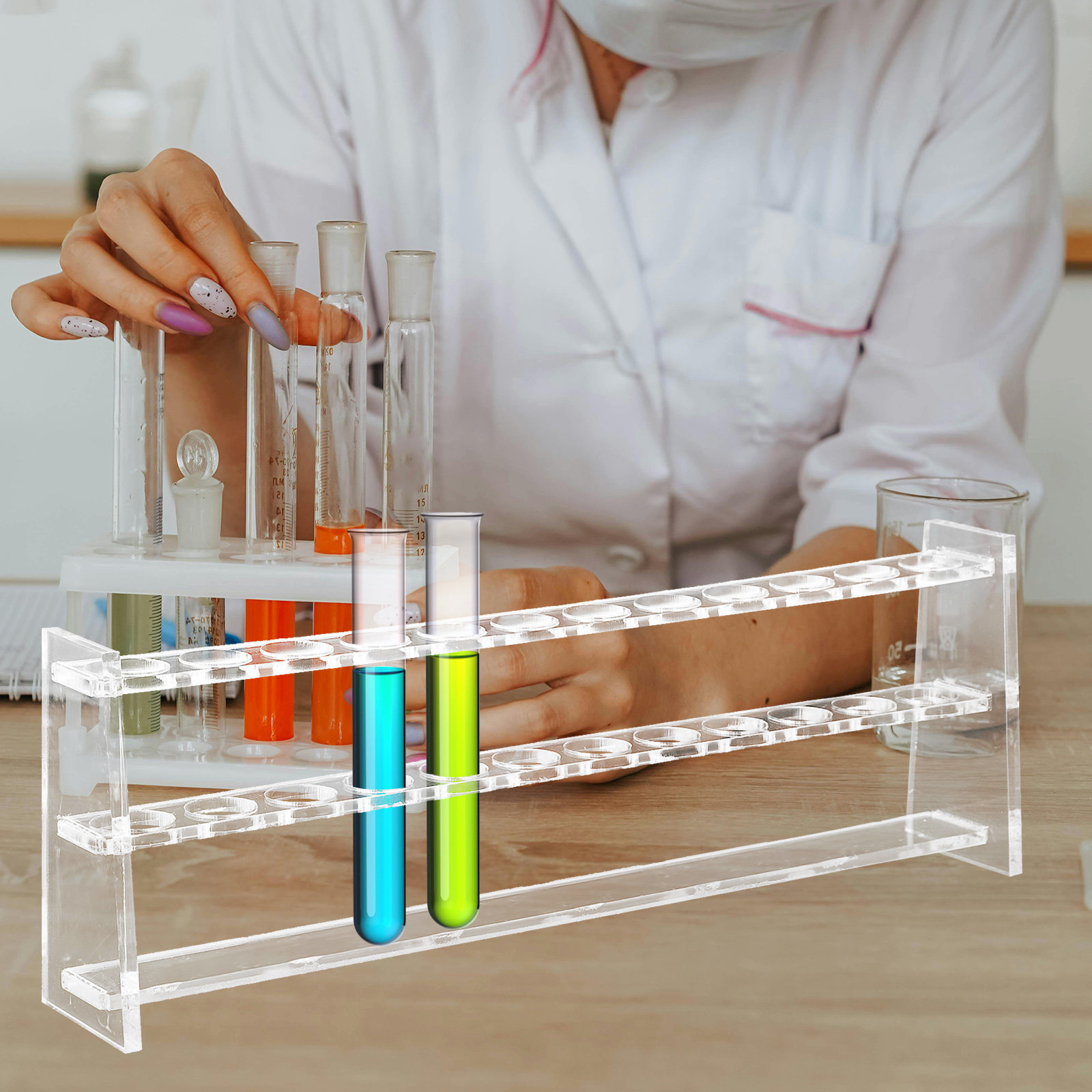 Test Tube Rack Acrylic Transpa - Science Experiment avis et prix