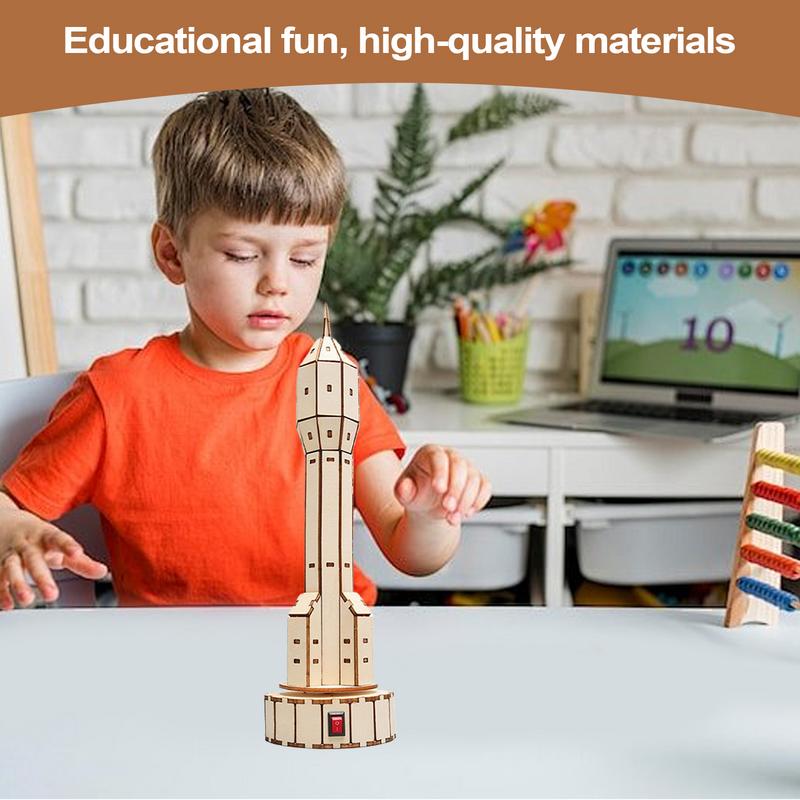 Wooden Satellite Model Making  - Science Project Toys Making avis et prix